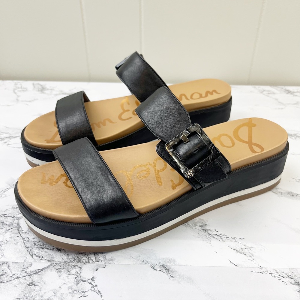Sam Edelman Agustine Leather Platform Slide Sandals